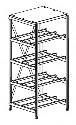 Стеллаж СА.2Х4Т аккумуляторный усиленный