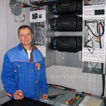 Монтаж инверторной системы электроснабжения Sosvetom